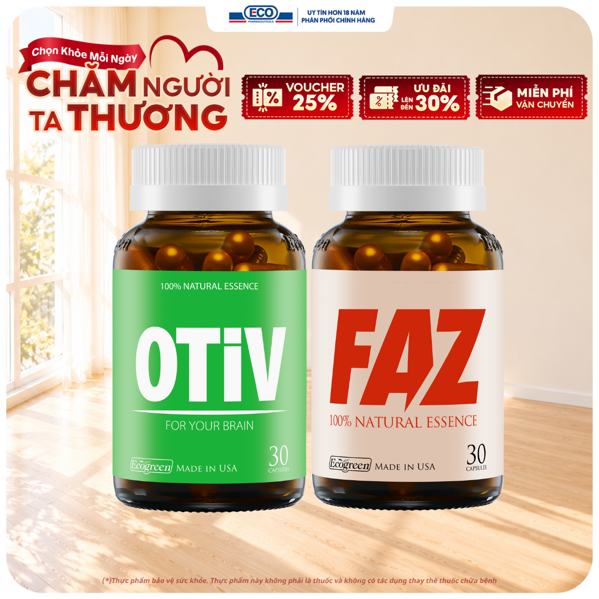 Ecogreen Brain and Heart Protection Combo Helps Reduce the Risk of Stroke, Regulates Blood Fat (1-Month Use)