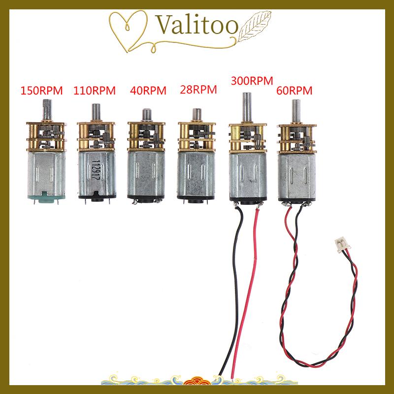 [Valitoo] Micro N20 Bánh Động Cơ Tốc Độ Chậm Kim Loại Hộp Số Giảm Tốc Động Cơ Điện Tự Làm Đồ Chơi