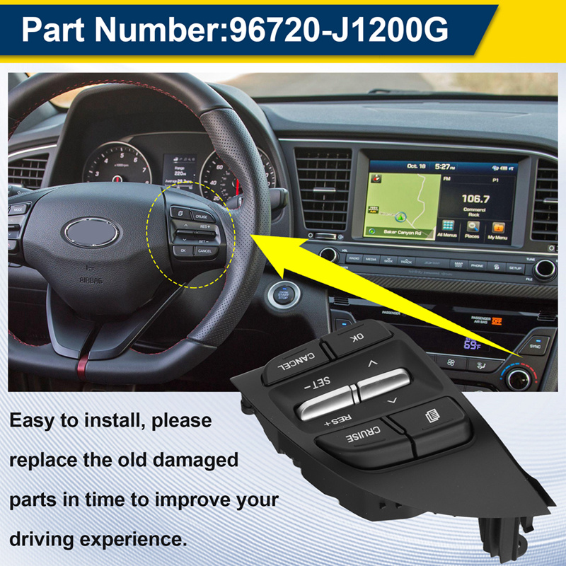 96720-J1200 Car Right Multi Functional Steering Wheel Cruise Control Button for Festa Lafesta 96720J