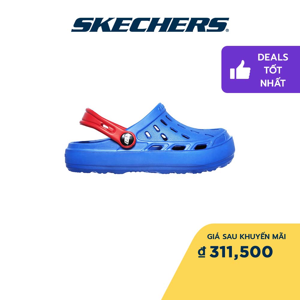 Skechers Bé Trai Dép Đúc Bít Mũi Đi Mưa Đi Bộ Giặt Máy Được Foamies Swifters Walking Eva, Foamies, Hanger Optional, Machine Washable - 400064L-BLU