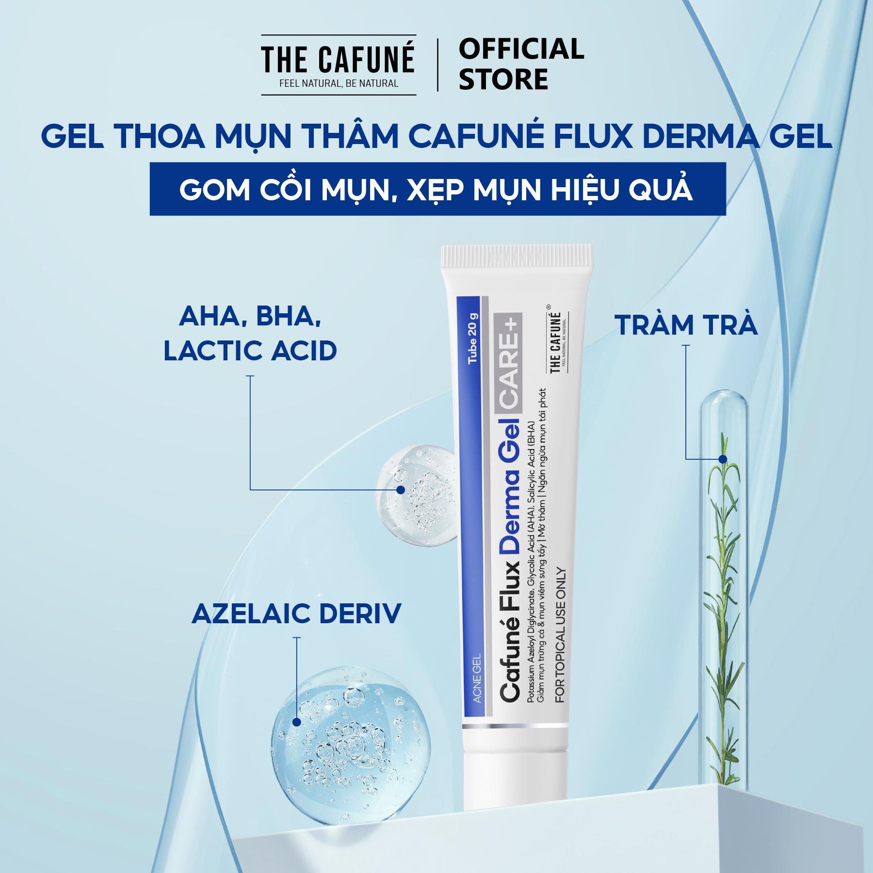 Gel Thoa Mụn Thâm Cafuné Flux Derma Gel 20ml Cho Da Mụn Giảm Mụn Chăm Sóc Da Làm Đẹp Da Giảm Thâm