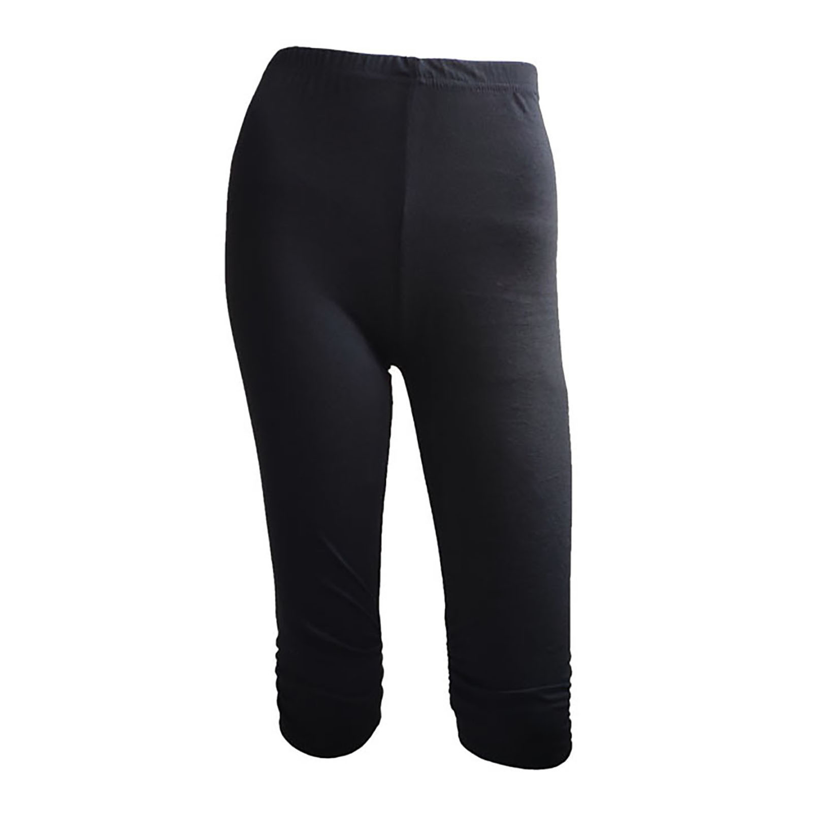 UHH Cropped Pants High Waist Solid Color Bottoms Mid-Calf Stretchy Women Leggings for Running Fashion Women Leggings