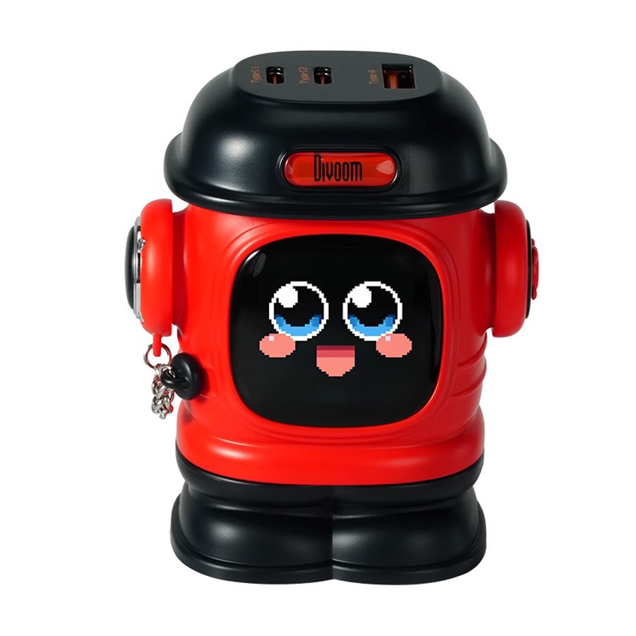 Củ sạc nhanh Divoom Dipow Gallium Nitride hỗ trợ PD 65W màn hình tuỳ chỉnh qua App trang trí siêu đẹ