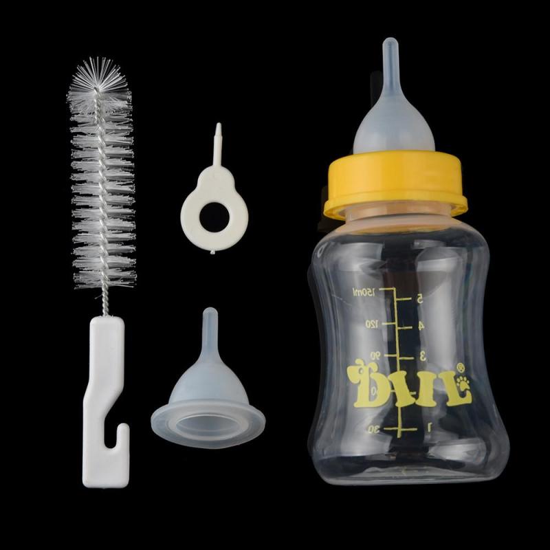 Mèo Cưng Bình Sữa Cho Chó Chó Con Kitten Baby Animal Bình Cho Ăn Điều Dưỡng Bộ NP