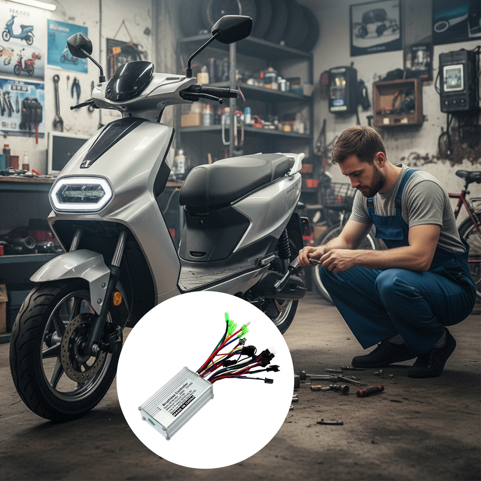 Bộ Điều Khiển Xe Đạp Điện 36V-48V 250W-350W 15A DC Không Chổi Than Tương Thích Với Xe Điện E-Bike Và Pin Lithium D4-VN