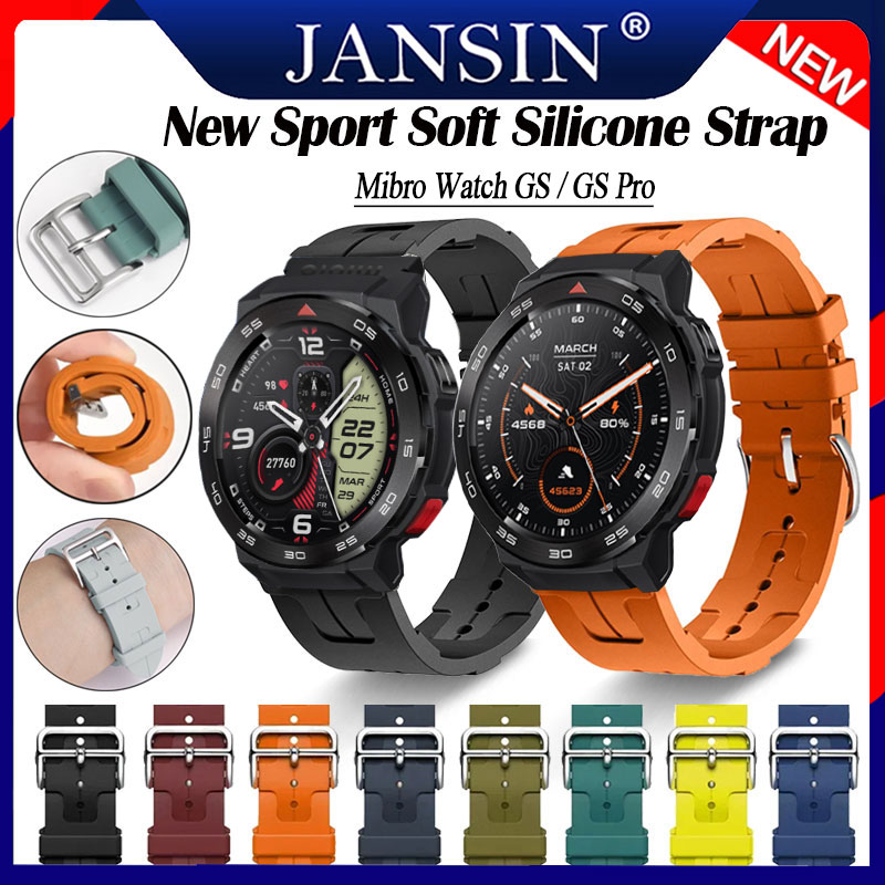 Thể Thao Mới Dây Đeo Silicon Mibro Watch GS Pro Đồng Hồ Thông Minh Vòng Tay Dây Đeo Tay Mibro GS Dây Thay Thế