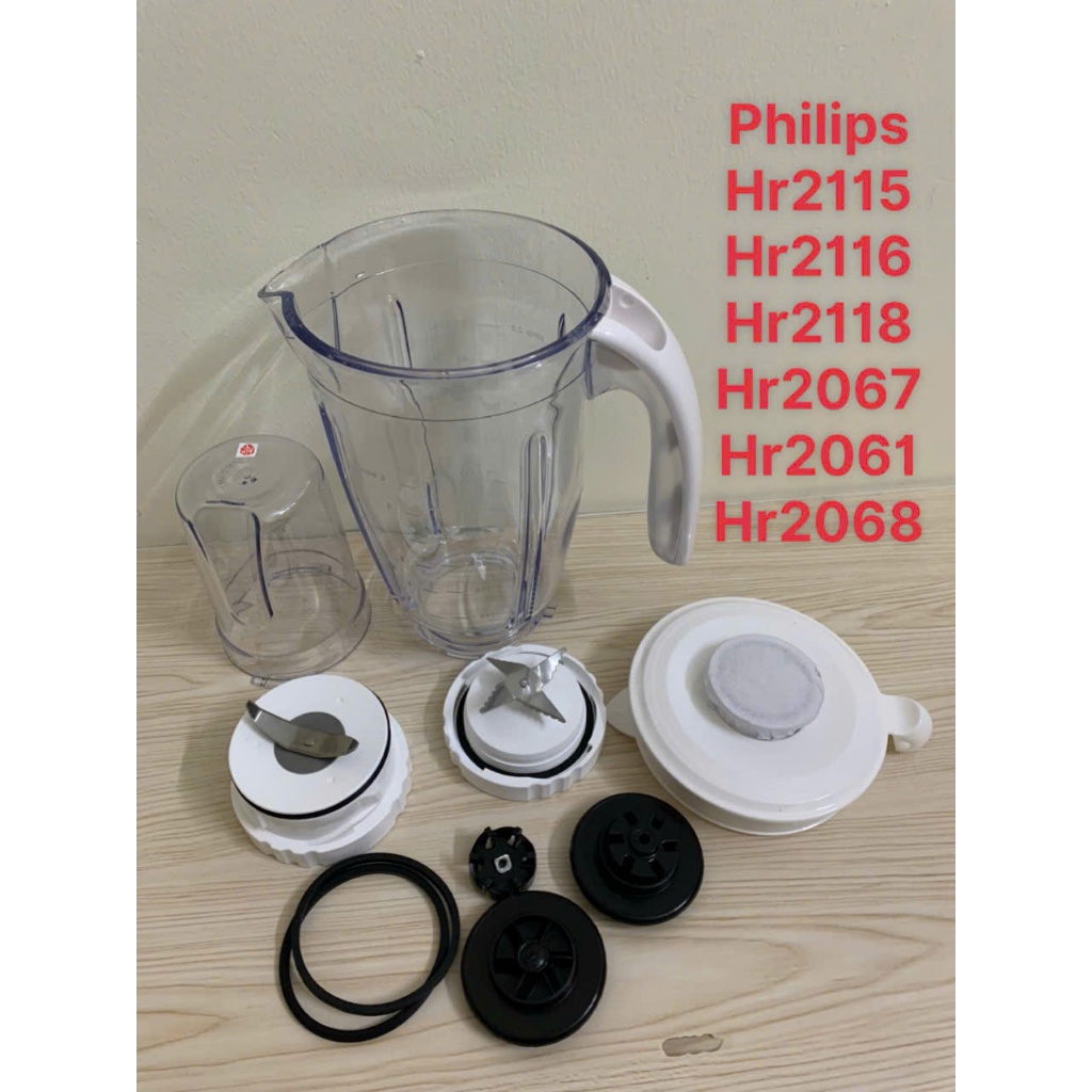 Phụ kiện máy xay philips- Bộ dao và cối máy xay sinh tố philip HR2115 / HR2116/ HR2118/ HR2061/HR2067 /HR2068