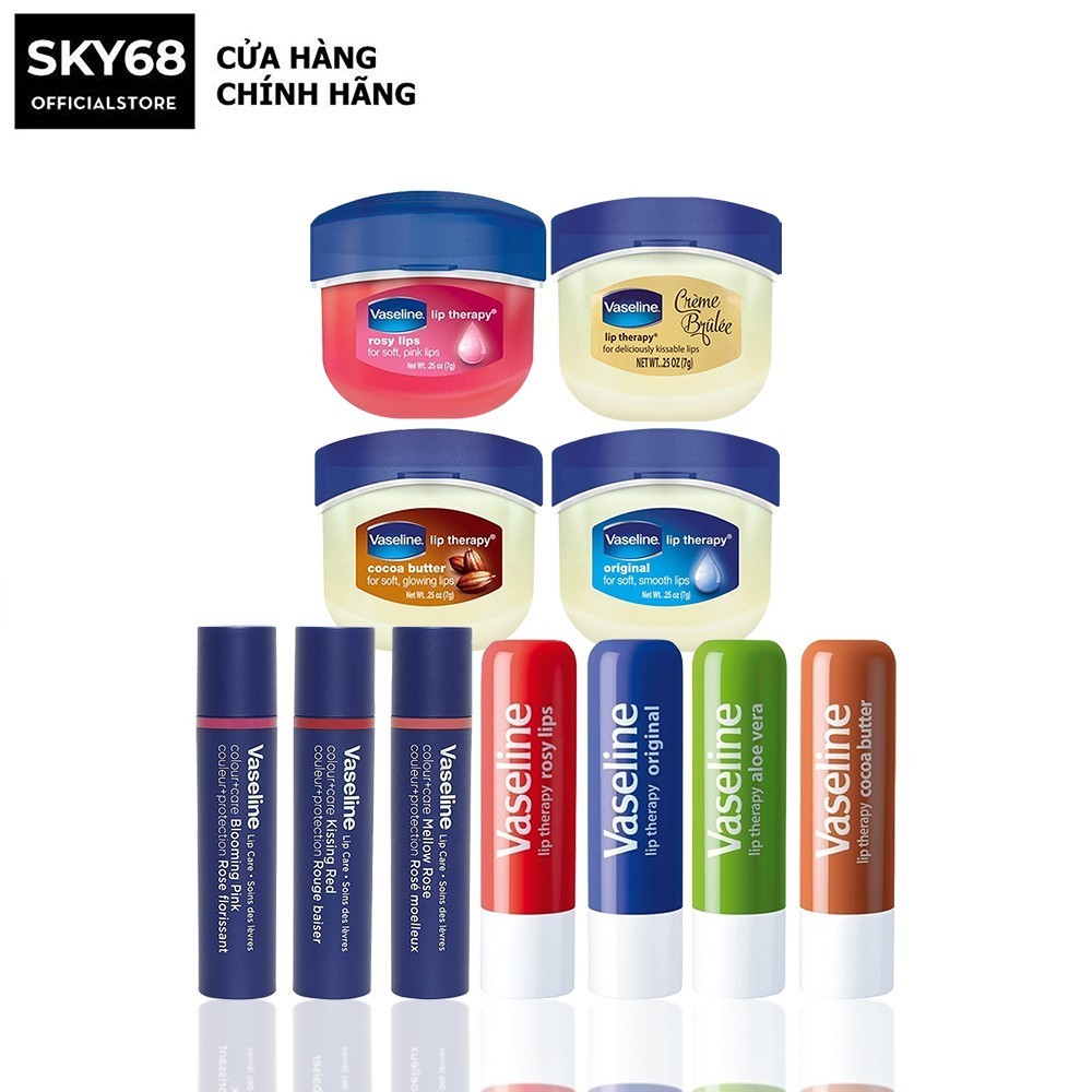  Sáp Son dưỡng môi đa năng Vaseline bản USA 3g 4.8g 7g 