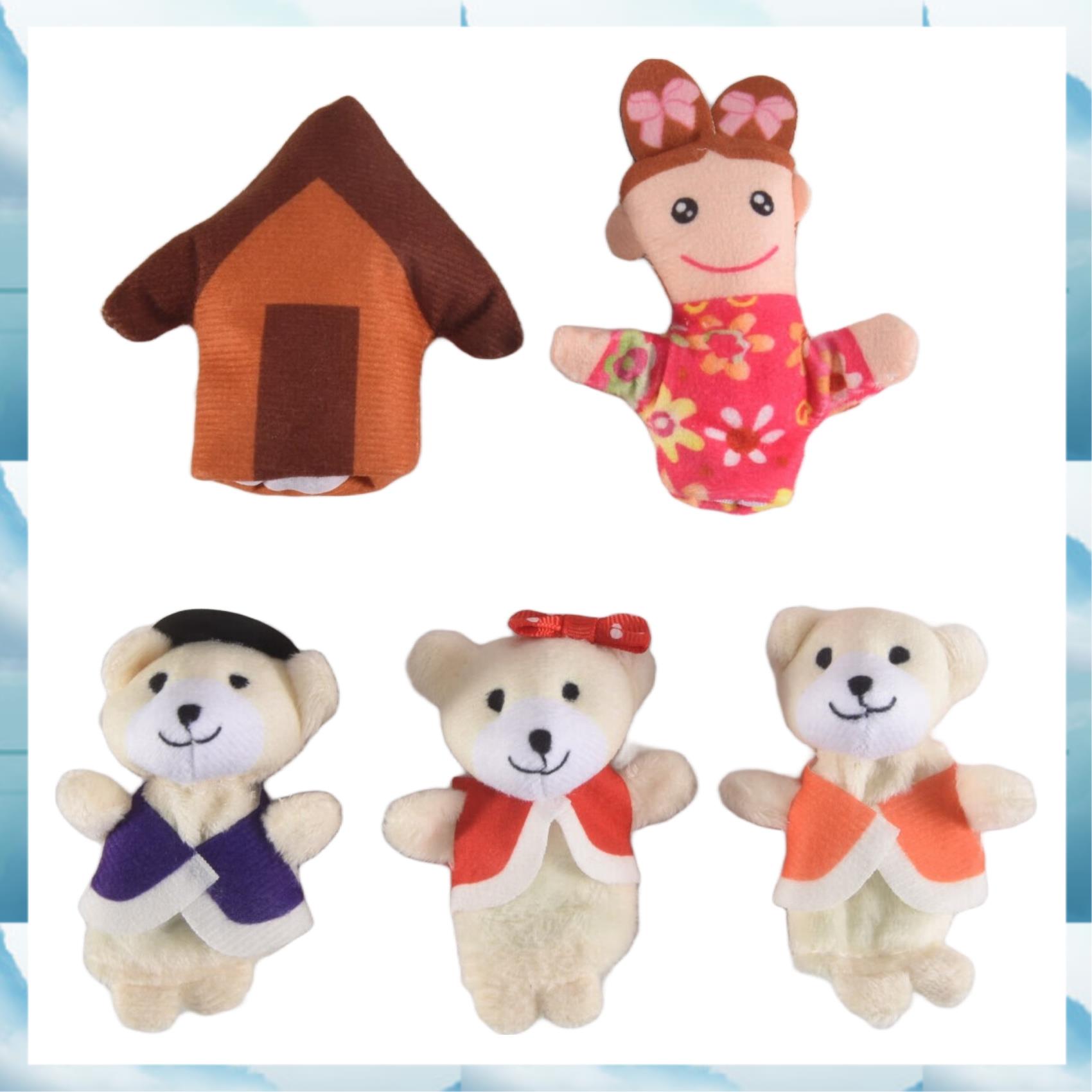 Lot of 5 pcs Finger Fairytale Fairy Tale Goldilocks and Three Bears