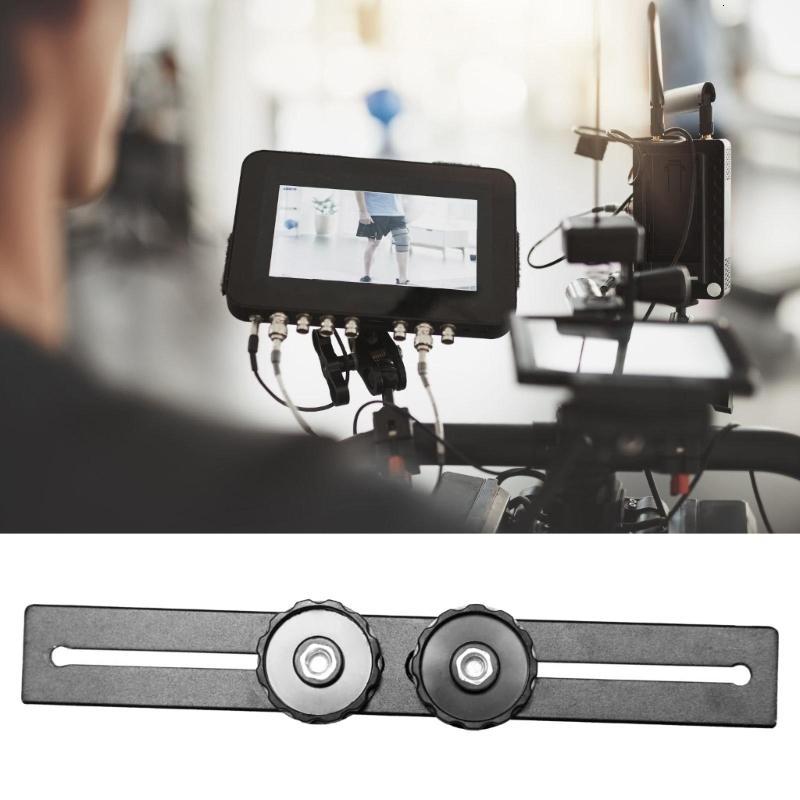 Đôi khung đèn flash đôi chân máy Bracket Flash Thanh mở rộng cho DSLR máy ảnh đèn flash bóng LED 1/4inch vít