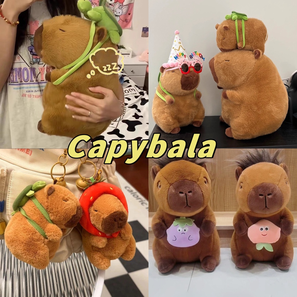 capybara - sepia keychain