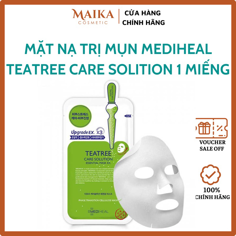 Mặt Nạ Giấy Trà Xanh Mediheal Healing Solution Essential Tea Tree Mask