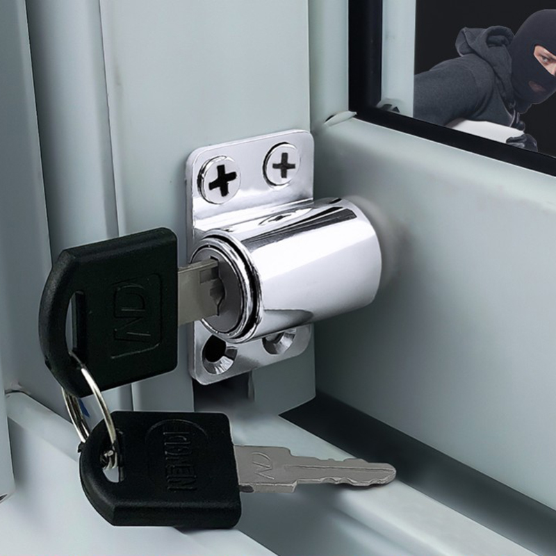 Sliding Door Window Locks With 2 Keys Baby Child Safety Protection Antitheft Door Window Security Lock Catches Set