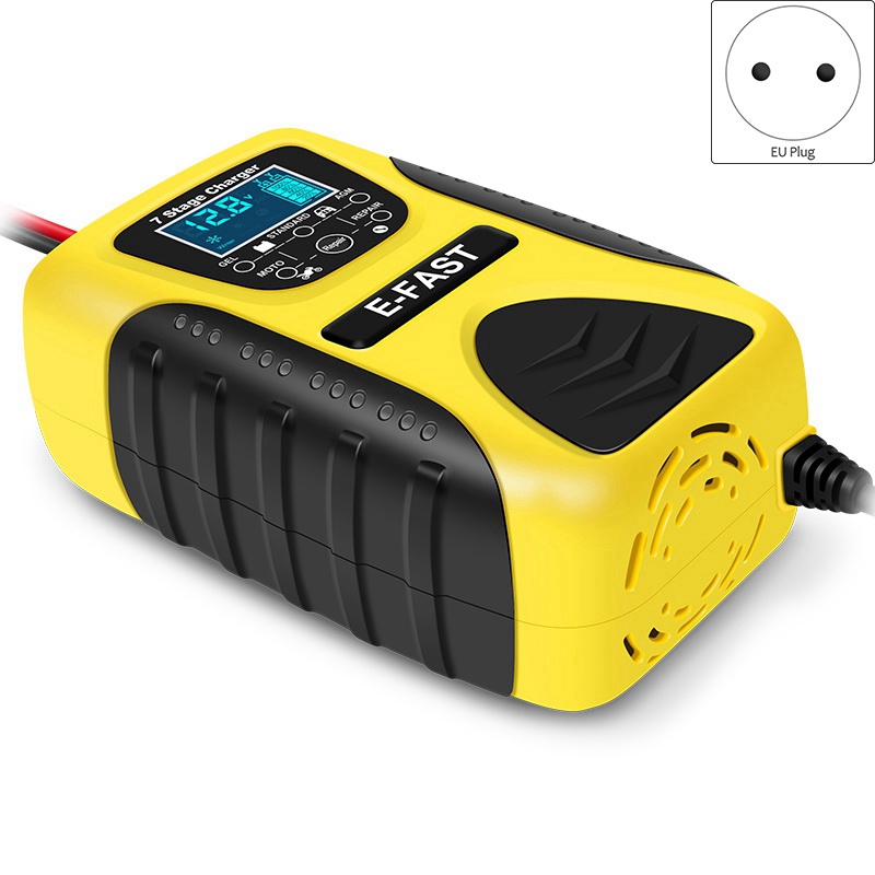 V0(VPWY) 12V 7 Stage Multi-Battery Mode Lead-Acid Battery Charger Power Pulse Repair with LCD Digita