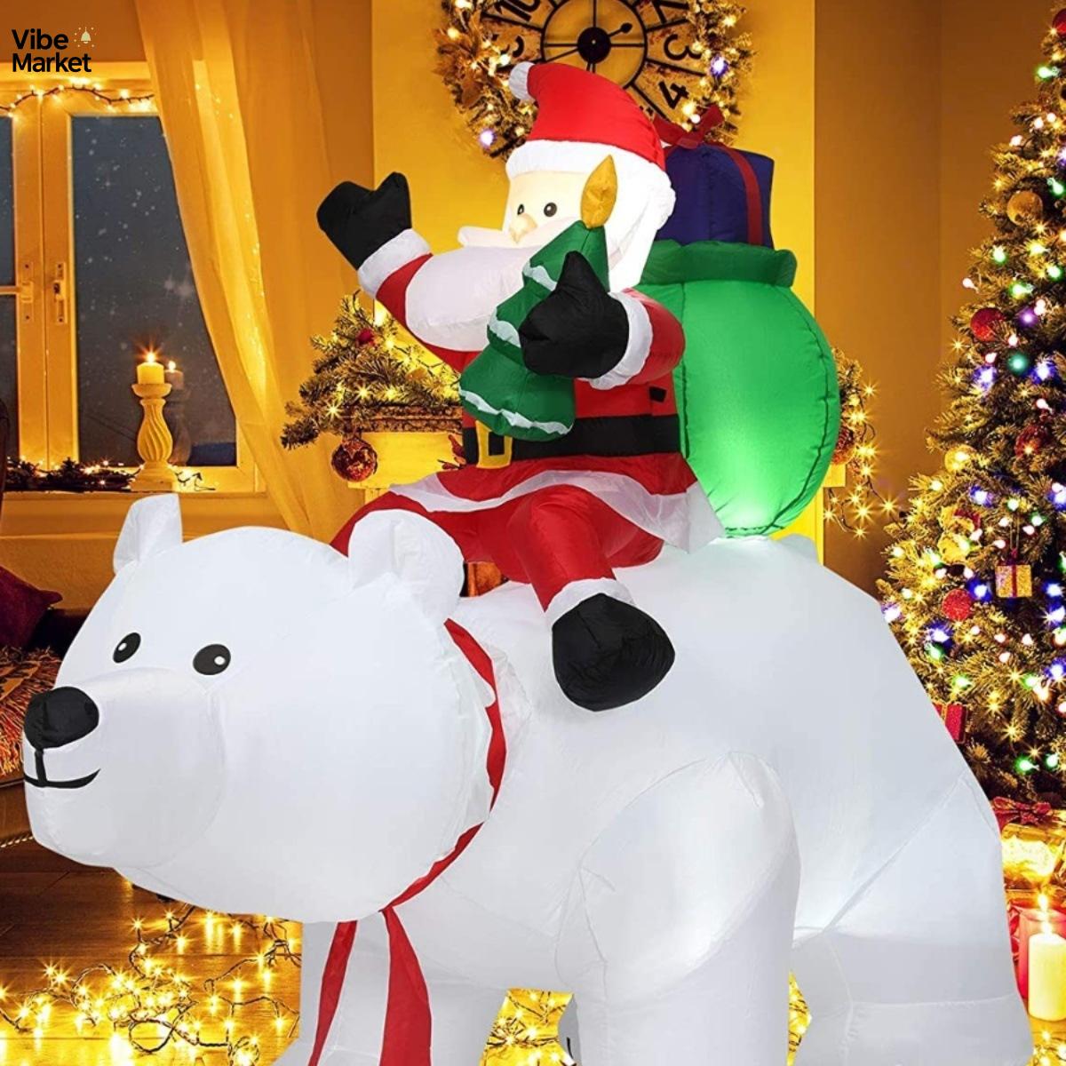 มนุษย์หิมะซานตาคลอสเป่าลมไฟฟ้า - ตกแต่งต้นคริสต์มาสสำหรับวันหยุด ราคา 3,849 บาท*ส่งฟรี