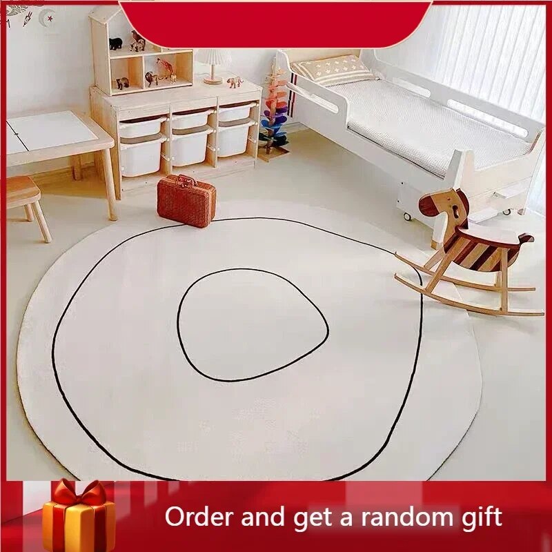 【Worth-Buy】 Ins Rug Nordic Carpet Living Room Rug Coffee Table Floor Mat White Area Rug Bedroom Bedside Soft Decor Tatami Rugs