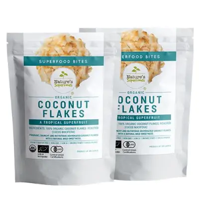 Bundle Deal: Nature's Superfoods Organic Coconut Flakes 100g x2