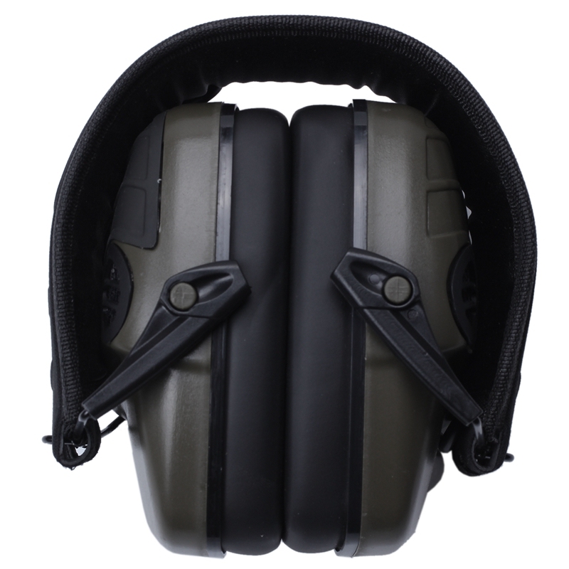 Electronic Earmuff NRR 25DB Hunting Electronics Protection Hunting Ear Muffs (Olive Green)
