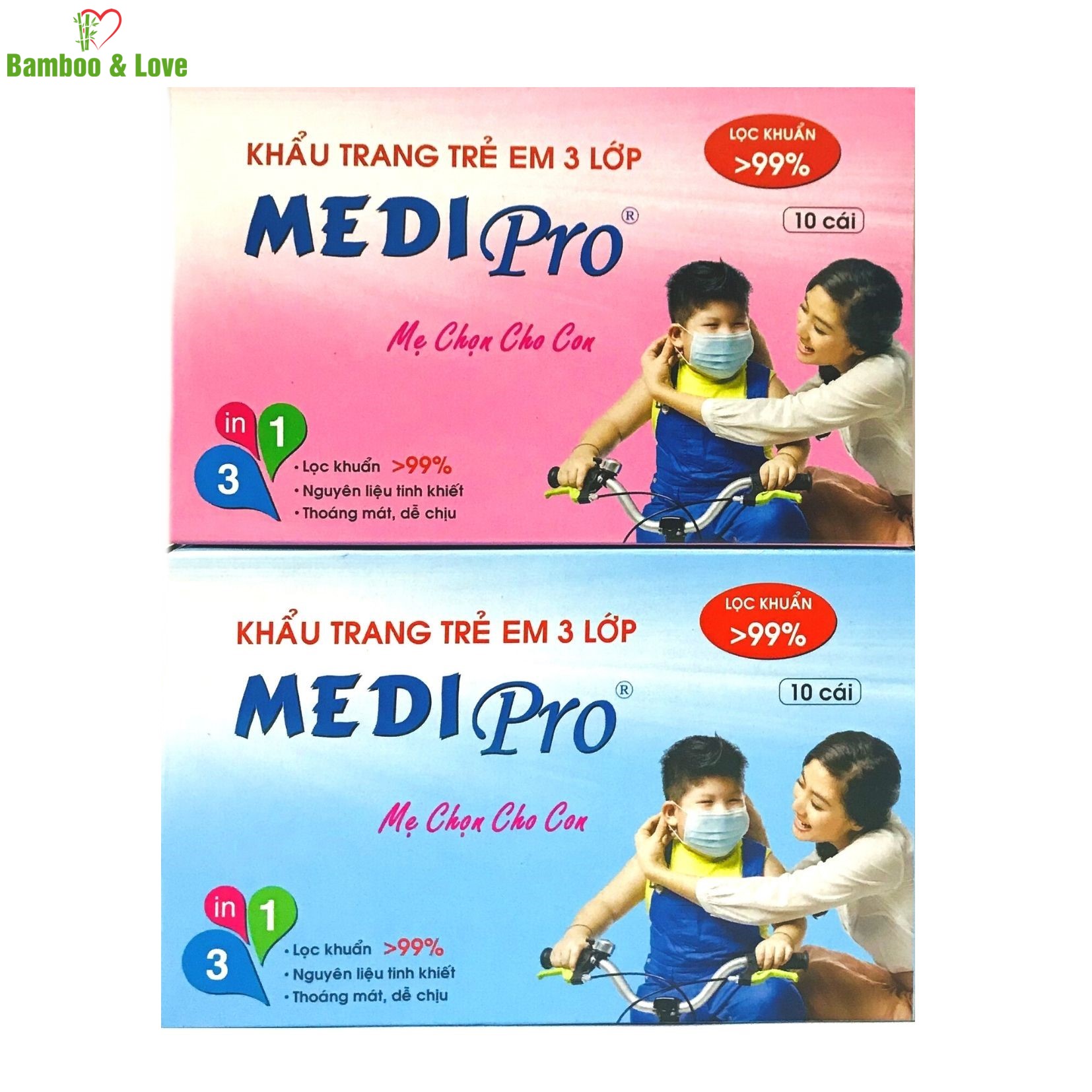 Khẩu trang y tế cao cấp Medi Pro 3 lớp cho trẻ em