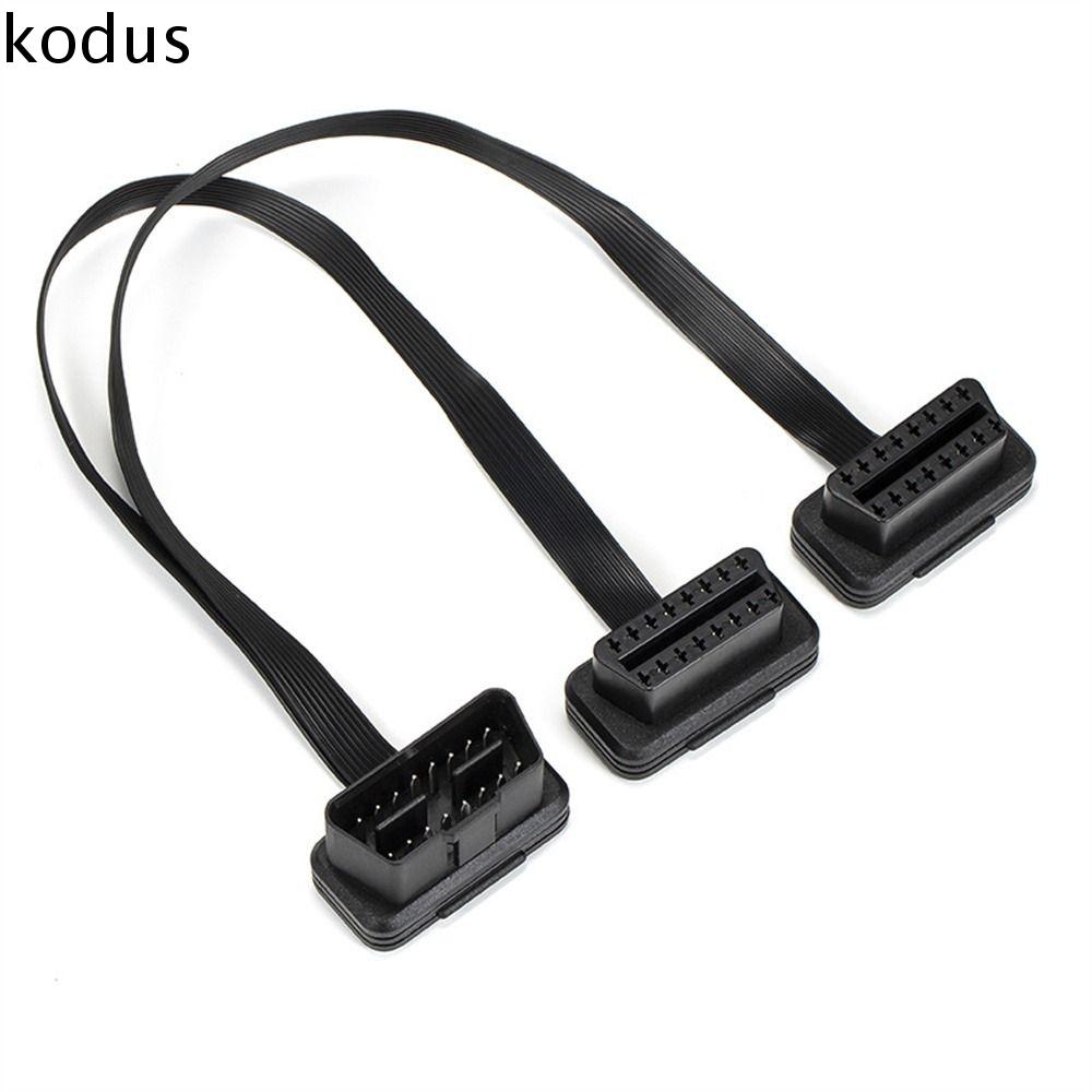 KODUS 30cm Phụ Kiện Xe Hơi Cáp nối dài OBD2 Ổ cắm 16 chân Đế bằng + Mỏng OBD OBDII Đầu nối Máy Quét Chẩn Đoán Bộ chia chữ Y OBDII Cáp mở rộng máy quét Cáp nối dài ô tô