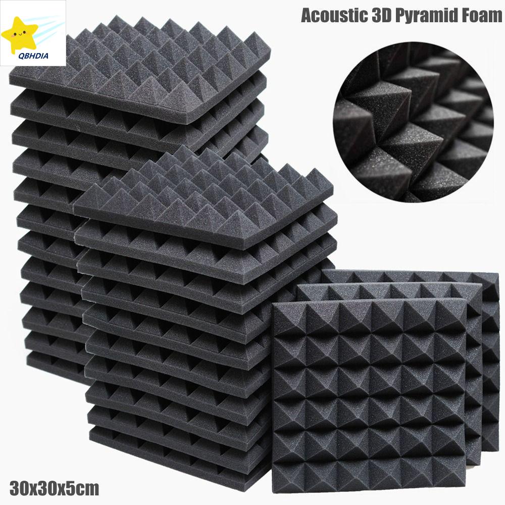 QBHDIA 1PC 300x300x50mm Ngọn lửa chống cháy Miếng bọt biển Điều trị Cách Âm Cách âm Bông Studio Acoustic Bọt Âm thanh Hấp Thụ Bọt Cách âm Bọt Âm thanh Điều Trị Bảng Điều Chỉnh