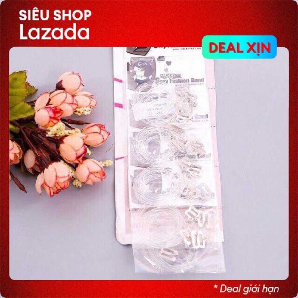 DÂY ÁO NGỰC TRONG SUỐT bằng silicon ( 1 bộ 2 dây)