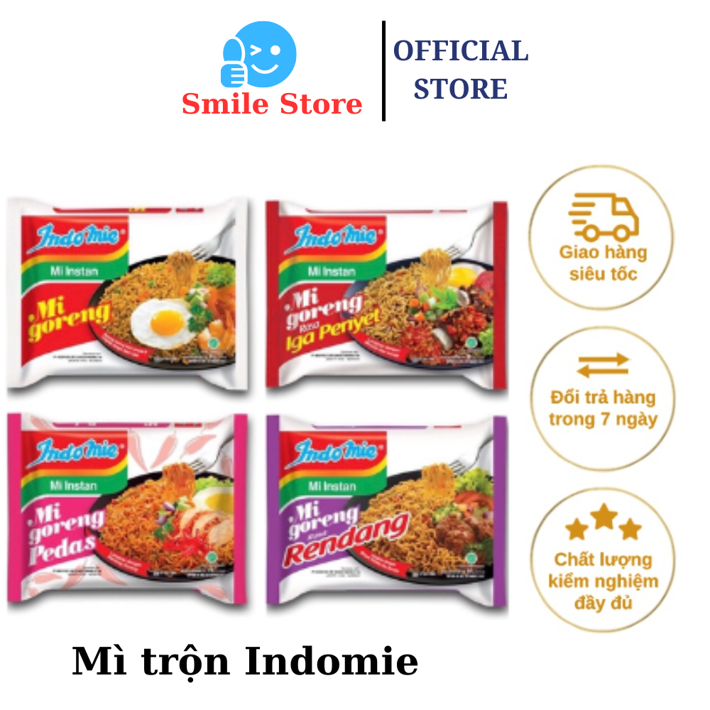Mì xào khô Mì Trộn Indomie Mi Goreng Ngon số 1 Thế Giới Đủ Vị