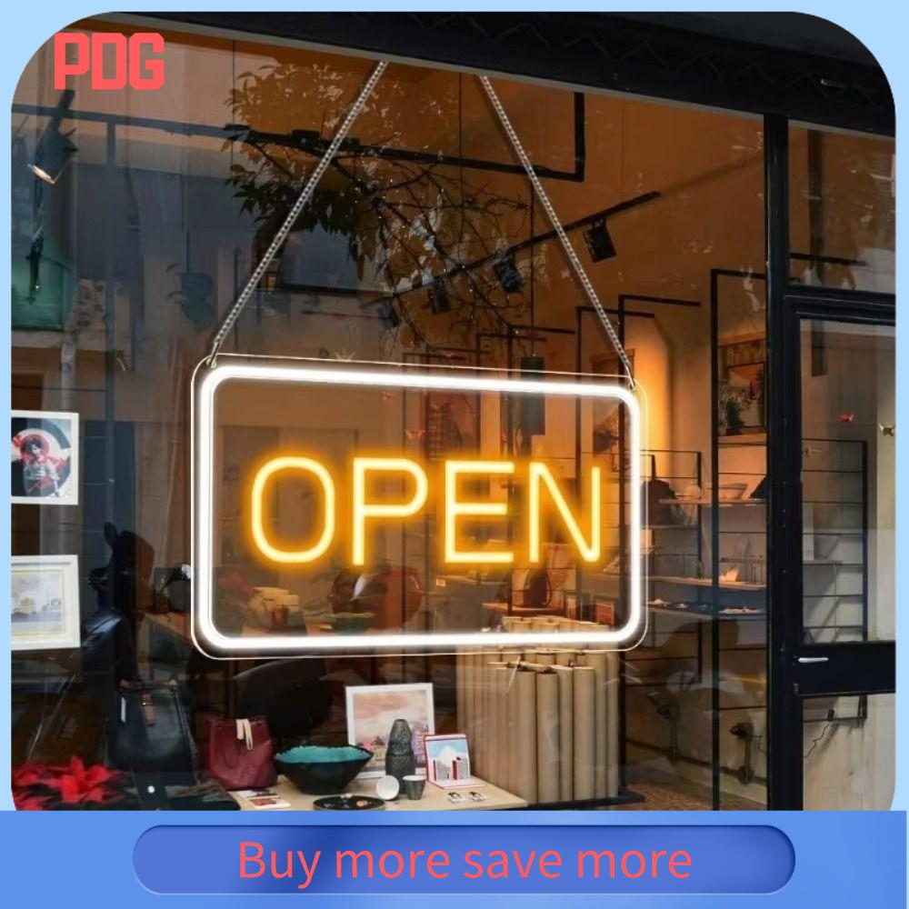 PDG Cung cấp năng lượng qua USB Biển hiệu neon Có thể điều chỉnh độ sáng Đèn trang trí Bảng hiệu neon LED Đơn giản Biển hiệu kinh doanh Biển hiệu neon mở Trang trí quầy bar