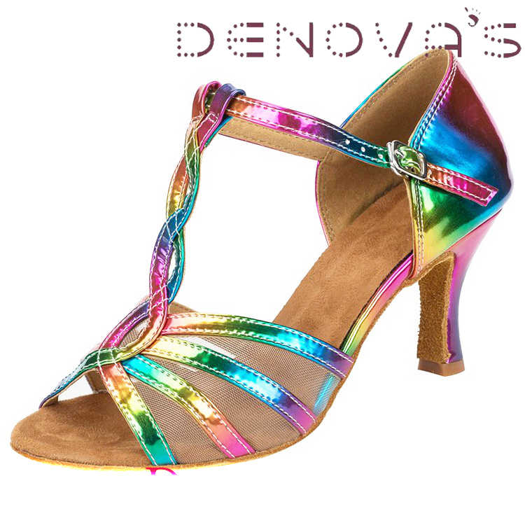 Denova s Women s Shinning High Heel Comfort Sandal Dancing Shoe