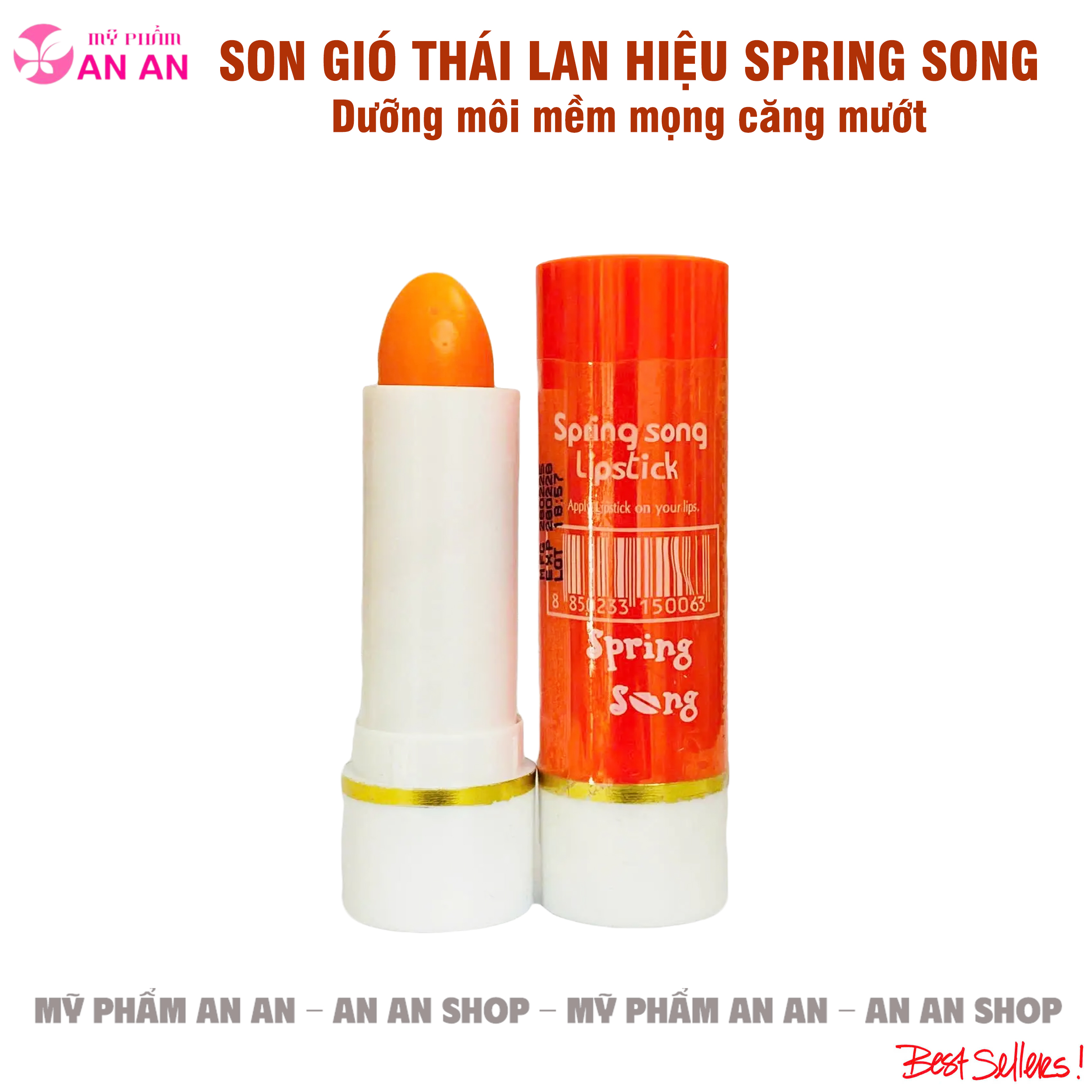 Son gió dưỡng môi Thái lan Spring Song Lipstick 2.5g, Giúp môi mềm căng mọng - Hàng chính hiệu