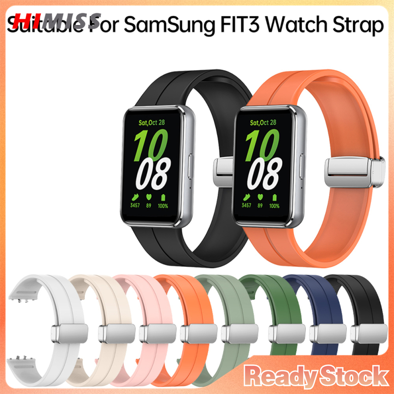 HIMISS Smart Watch Band Replacement Band Silicone Wrist Band Strap Smartwatch Strap Compatible For Galaxy Fit 3 Watch ราคา 73 บาท*ส่งฟรี