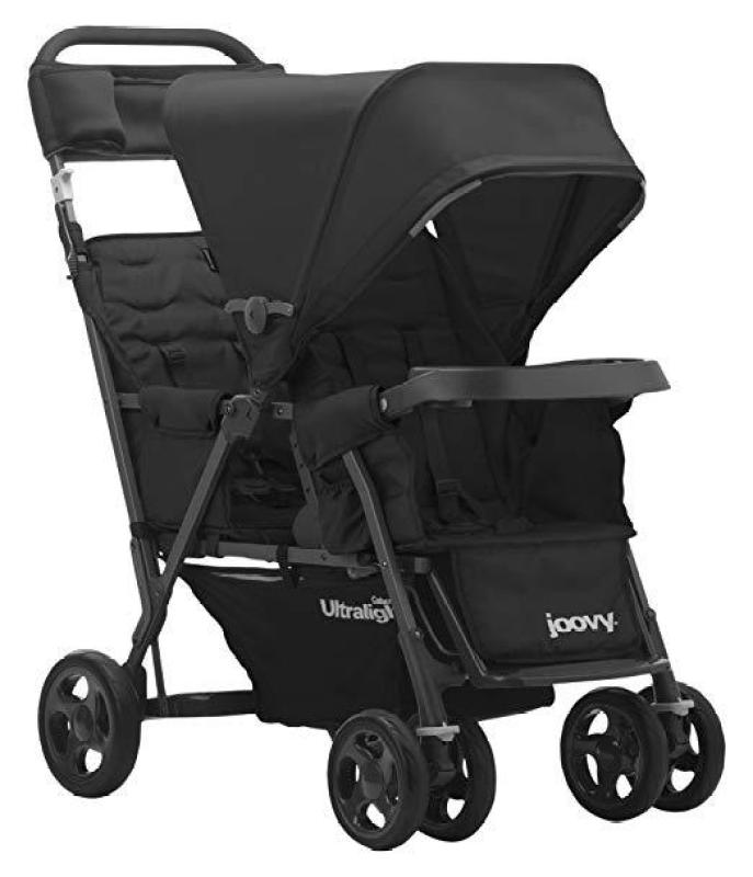 JOOVY Caboose Too Ultralight Graphite Tandem Stroller, Black (Preorder - Will arrive in 7 to 11 working days) Singapore