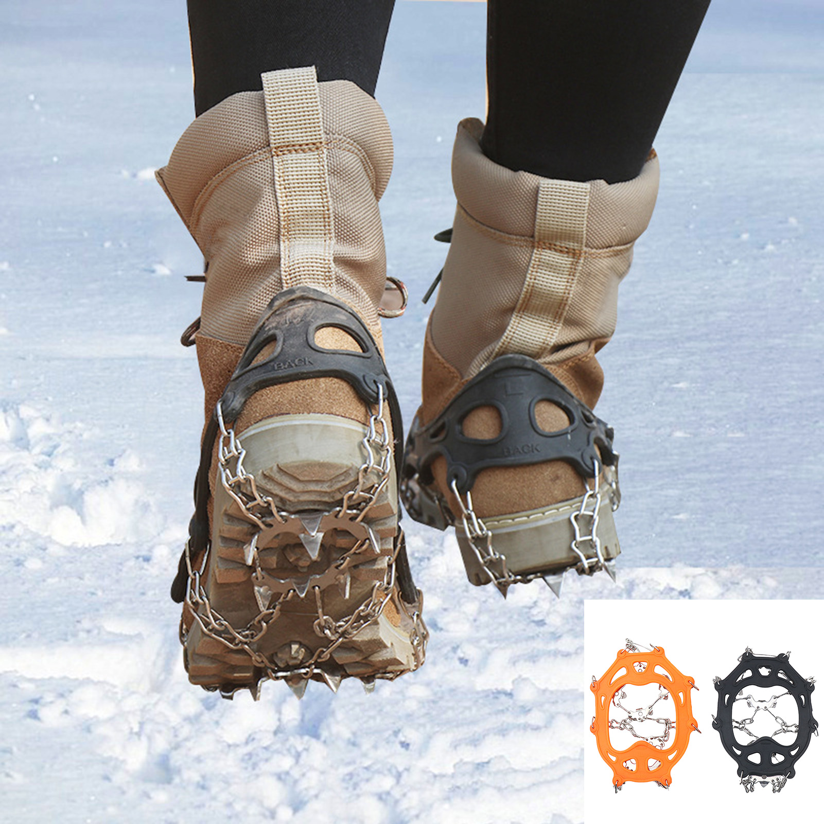 Thành Phố đá 1 cặp chống trượt 19 Spike Ice Cleat crampon bọc giày cho đi bộ leo núi