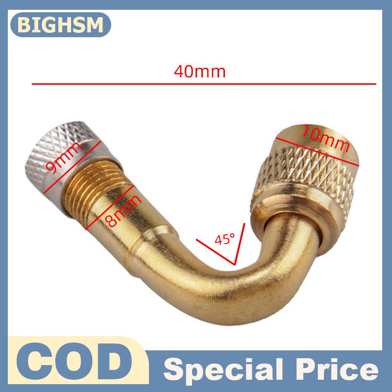 BIGHSM Van Xe đạp cân bằng Ống mở rộng bơm hơi 45 ° 90 ° 135 ° Xe Đạp Một bánh vòi bơm hơi mở rộng vòi phun khuỷu tay xe hơi