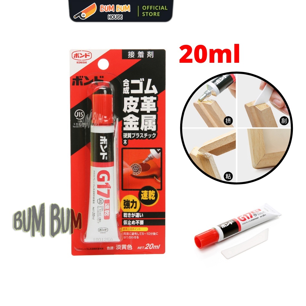 Keo dán nhật g17 dán đa năng siêu dính, dán da ,dán nhựa ,dán kim loại dán gỗ ,dán giày 20ml