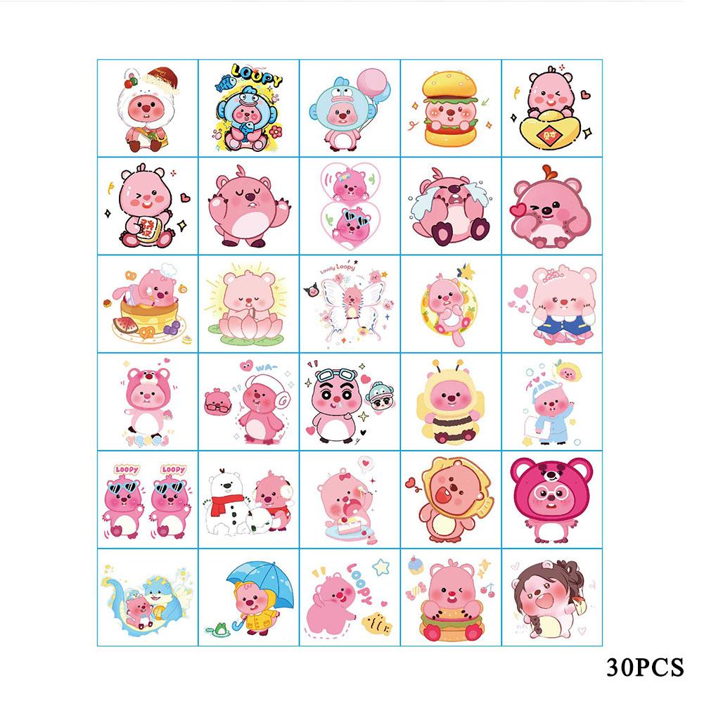 Cute Loopy Tattoo Sticker Womens Face Sticker Holiday Disposable Temporary Party Party Sticker J1k1