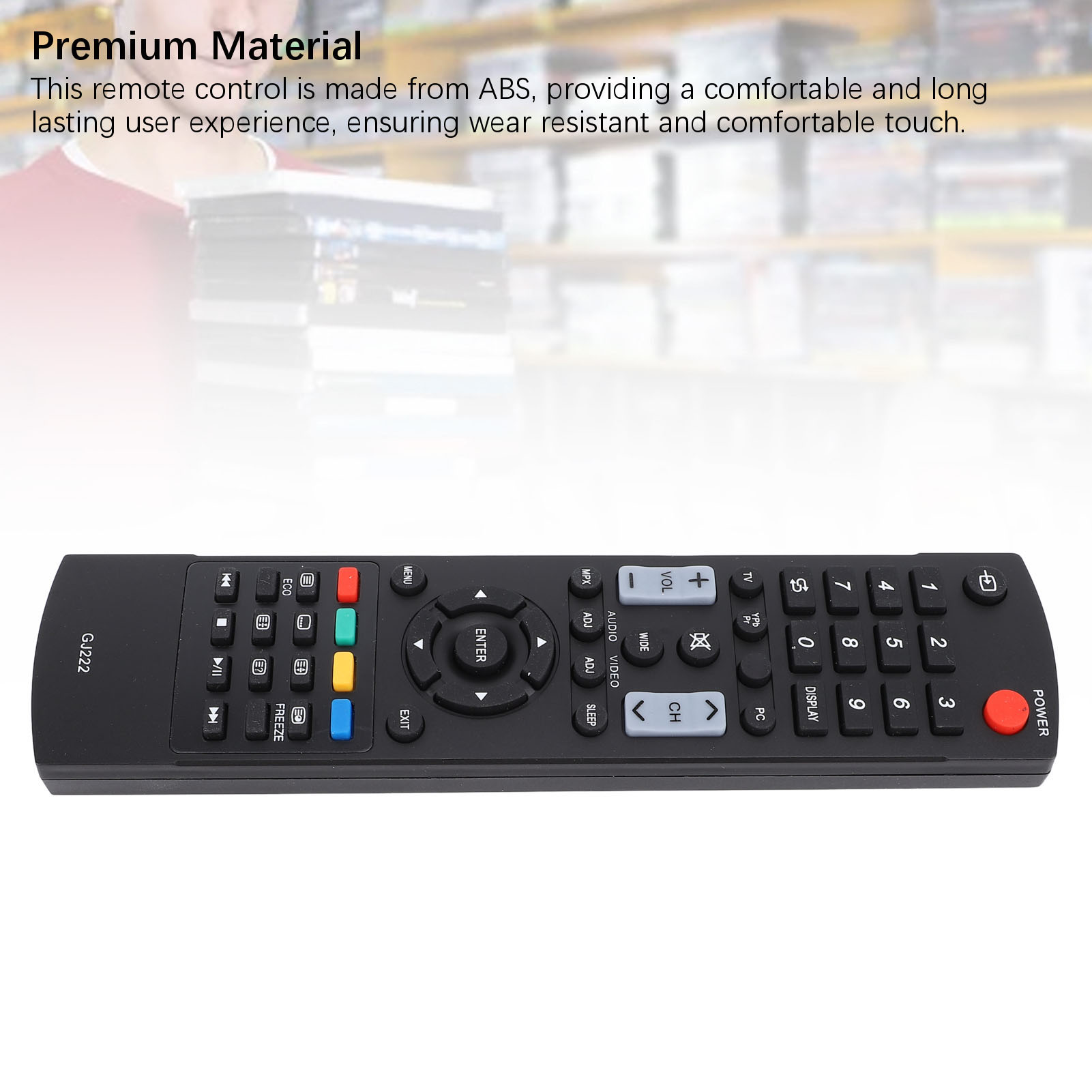 Điều khiển từ xa TV cao đáp ứng TV thay thế điều khiển từ xa chống mài mòn cho gj222 TV