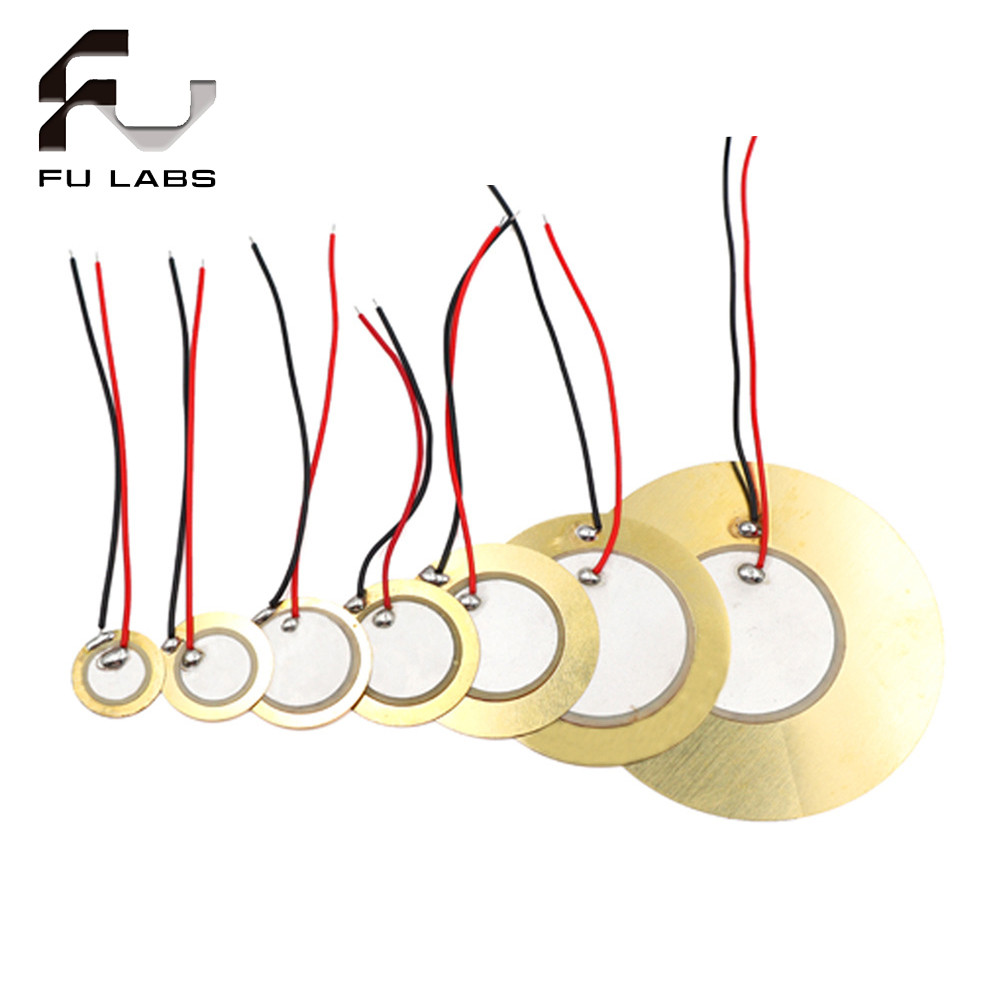 10 Pezzi Elementi Piezoelettrici 35mm – Buzzer, Sensore, Trigger, Disco Drum
