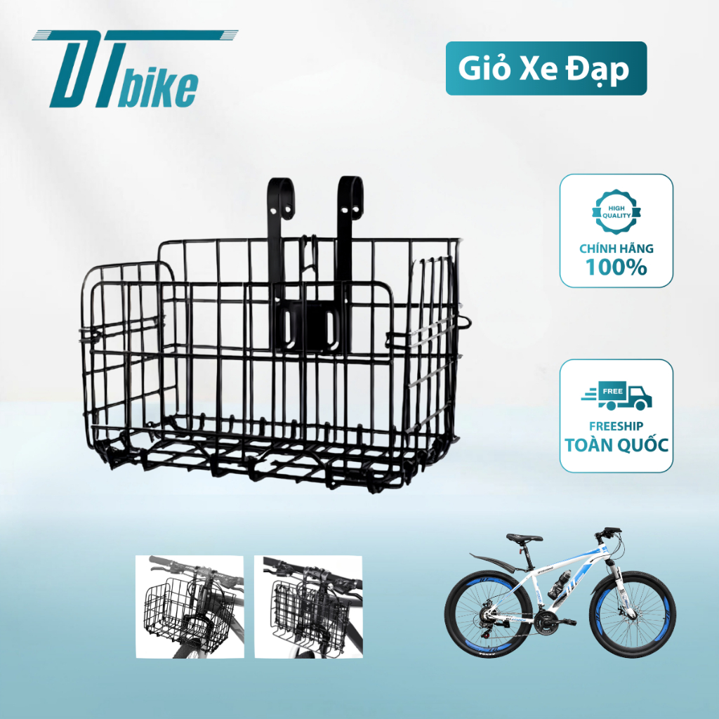 Giỏ Xe Đạp DT BIKE – Giỏ Đựng Xe Đạp Chắc Chắn, Tiện Lợi Cho Xe Thể Thao, Xe Đạp Phổ Thông