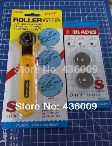 Công cụ tự làm chất lượng hàng đầu dafa thương hiệu cắt quay 28mm vải giấy Vinyl cắt tròn với lưỡi cắt