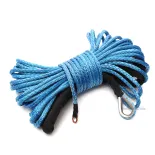 6 mm x15m nylon tổng hợp dây cáp dây cáp với vỏ màu xanh cho atv utv tf-ame-vn