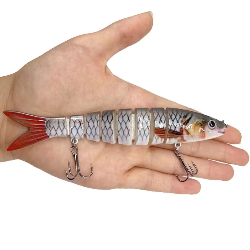 135mm/19g Mồi Câu Cá nối chìm wobbler cho Pike swimbait Crankbait Mồi Câu Giả Cá hồi phụ kiện câu cá giải quyết mồi pesca