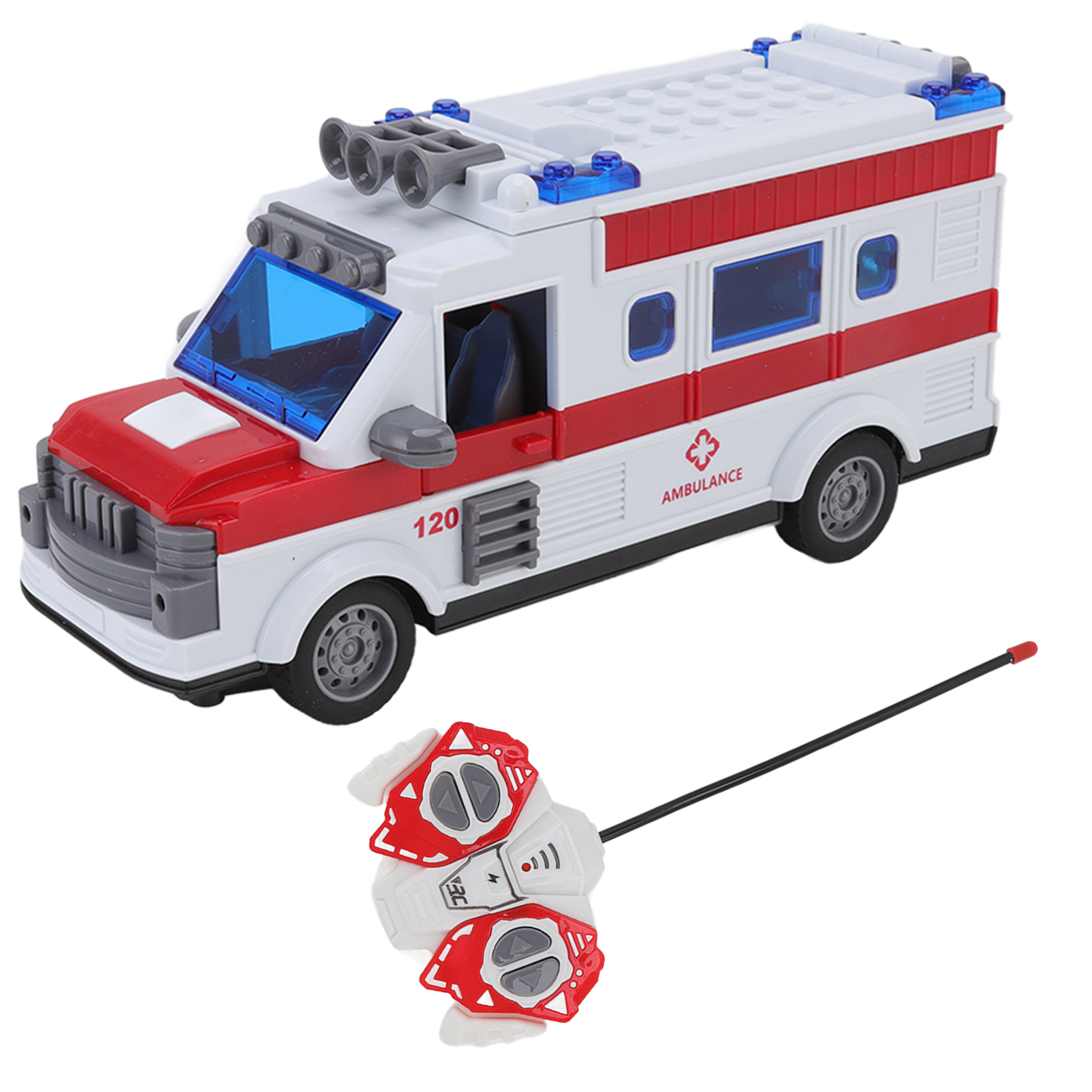 Bốn cách có đèn điều khiển từ xa Xe cứu thương cậu bé mô hình mô phỏng Ô