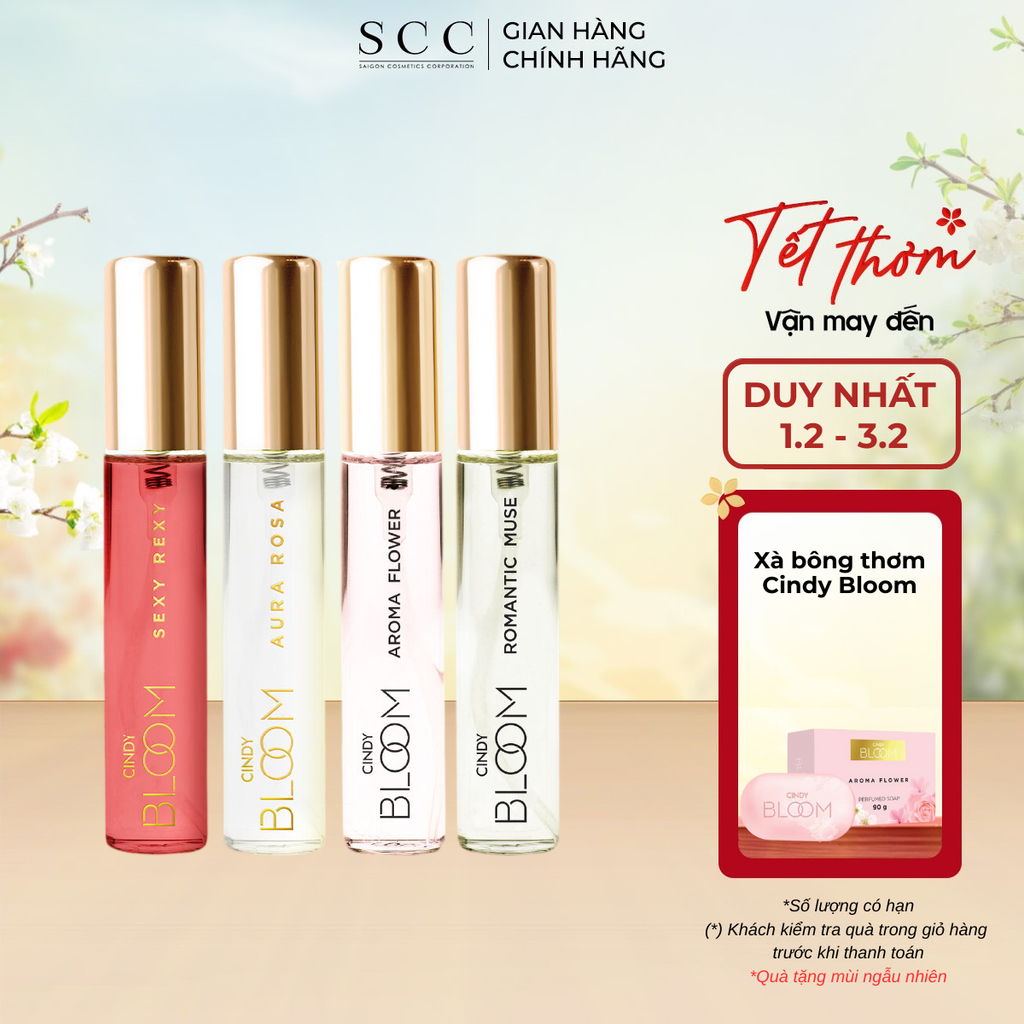 Combo 4 Chai Nước Hoa Nữ Cindy Bloom 10ml/chai Chính Hãng