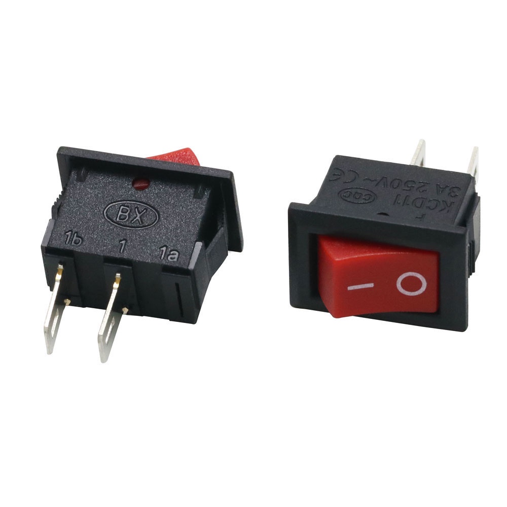 Công Tắc Bập Bênh KDC1-11 3A/250VAC 2 Chân - 8.5*13.5mm - Màu Đen / Màu Đỏ