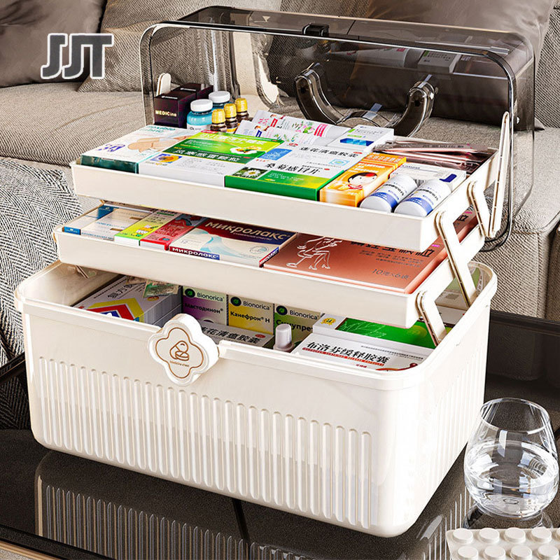 JJT Ống đựng thuốc, ống đựng thuốc thuốc gia đình, ống đựng thuốc di động, hộp sơ cứu, Ống đựng thuốc thuốc gia đình, tủ thuốc ống đựng thuốc di động quần áo gia đình hộp lưu trữ thuốc lớn hộ gia đình hộp lưu trữ thuốc dung tích lớn B