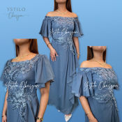 Long Gown Dusty Blue - Mother/Sponsor Gown