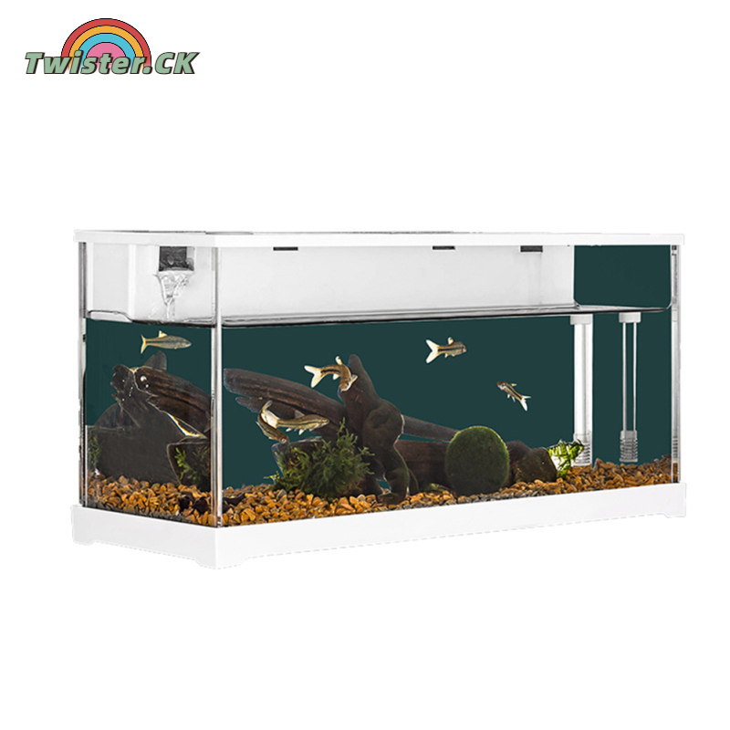 Acrylic Goldfish Tank, Aquarium Small Transparent Fish Tank, Filter Desktop Aquarium Fish Bowls, Modern Mute Aquarium Accessories For Goldfish ราคา 1,096 บาท*ส่งฟรี