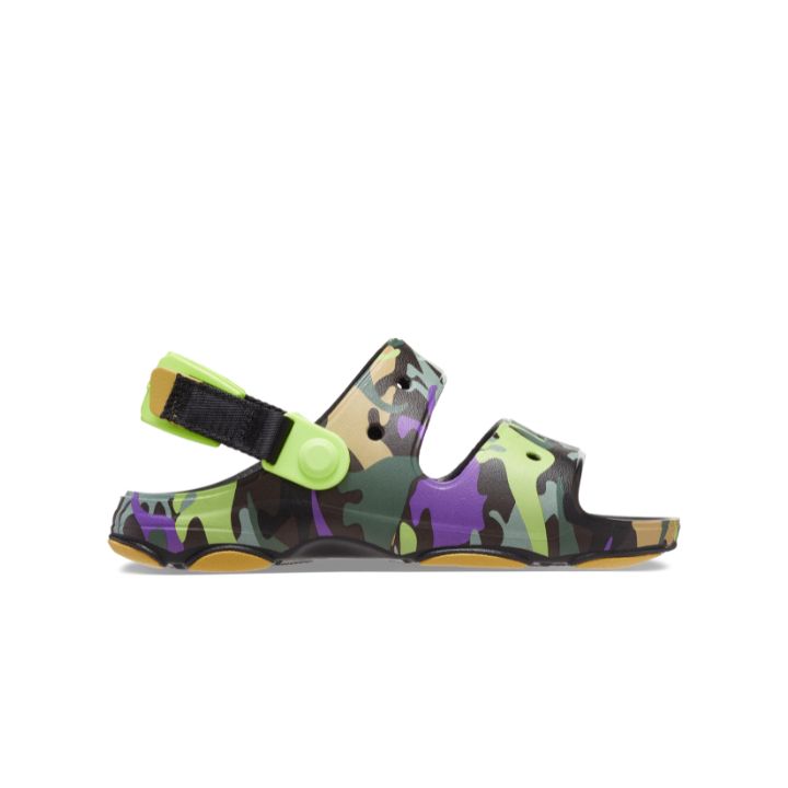 Xăng Đan Trẻ Em Crocs All-Terrain Dino Camo - Neon Purple