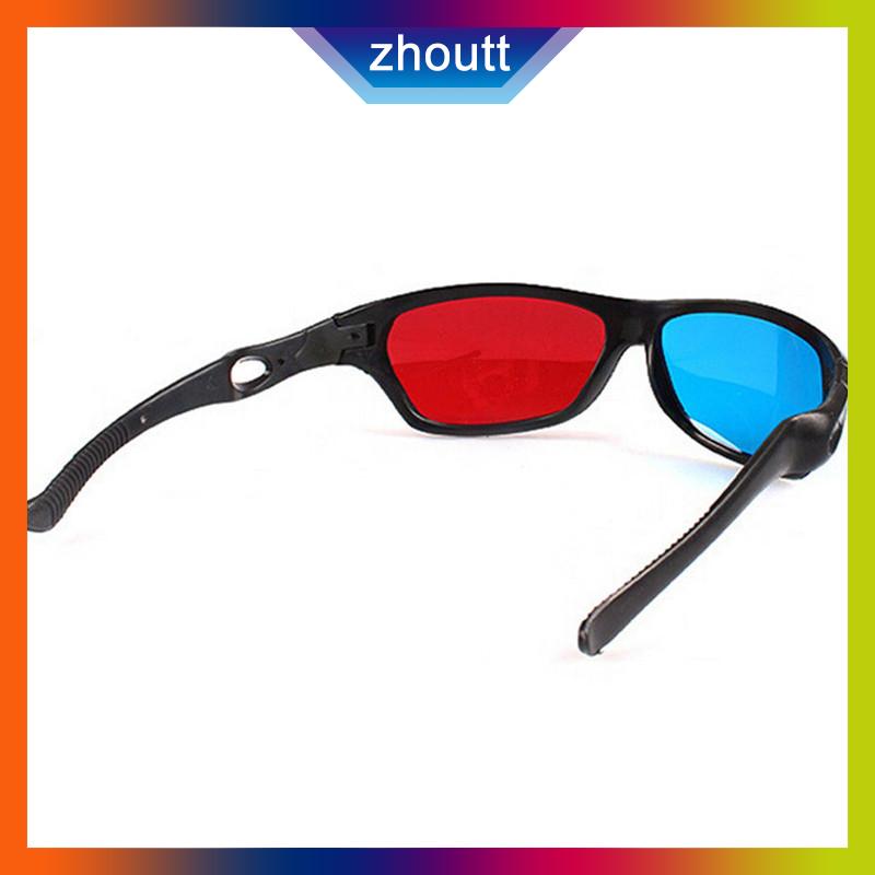 zhoutt 3D Glasses Red Blue Black Frame For Dimensional Anaglyph TV Movie DVD Game Presyo  61 Piso*Libreng Shipping
